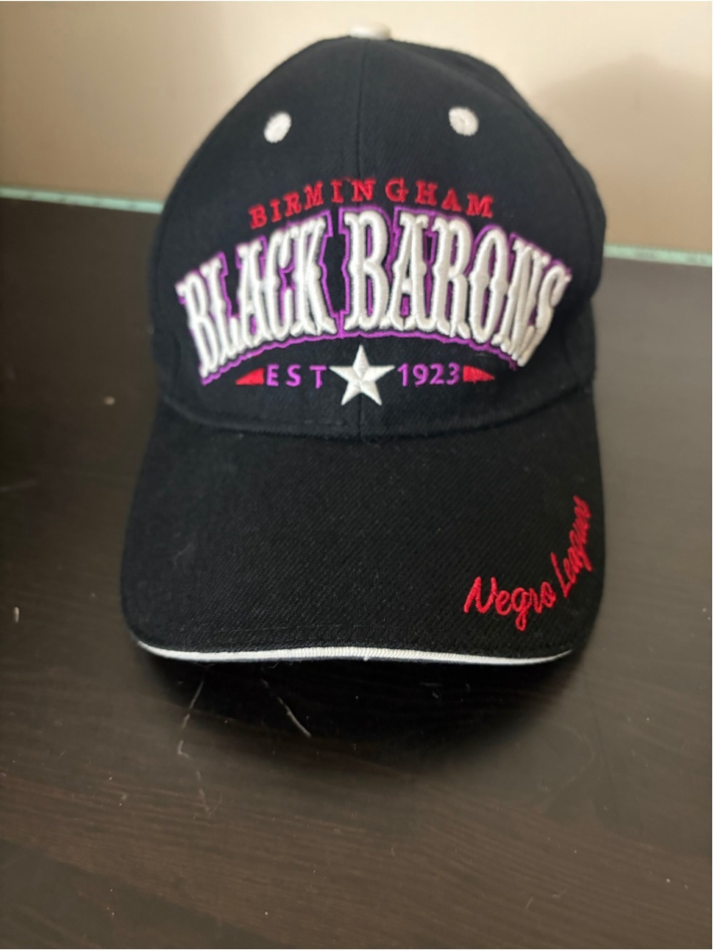 Birmingham Black Barons Hat Negro Leagues Baseball Cap Legends Black Embroidered